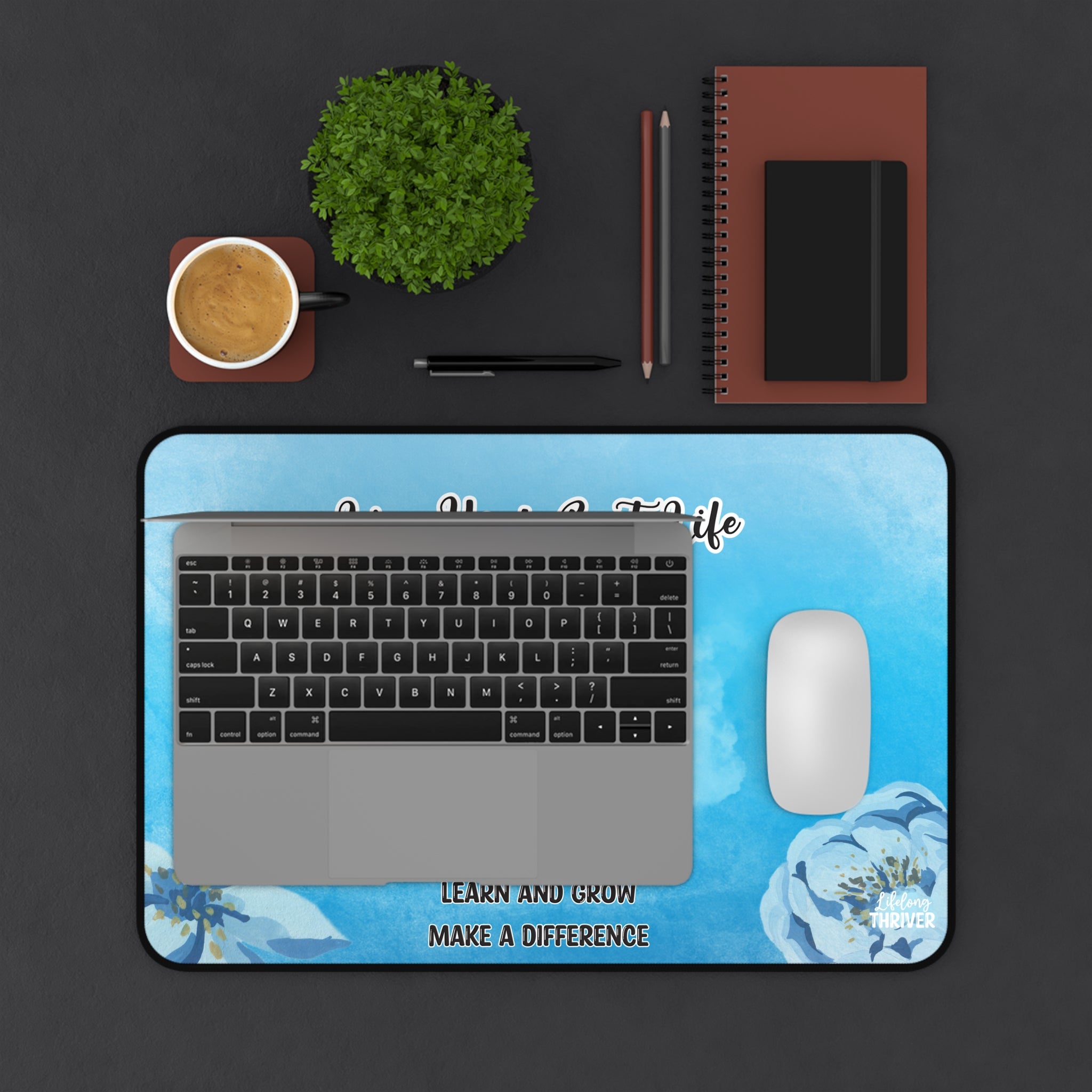 "Live Your Best Life" 12” × 18” Desk Mat