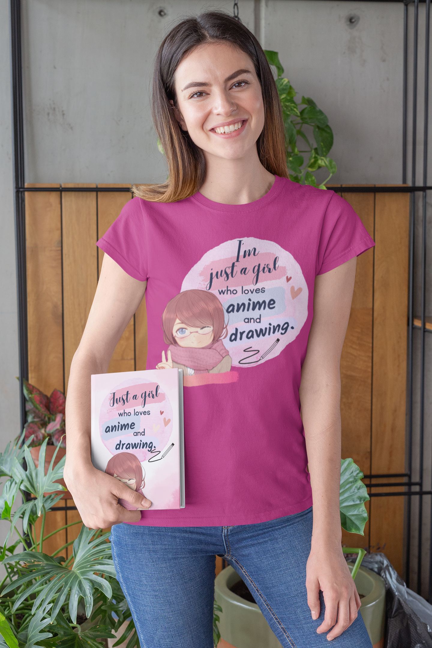 I'm Just a Girl Who Loves Anime and Sketching T Shirt for Teens and Women
