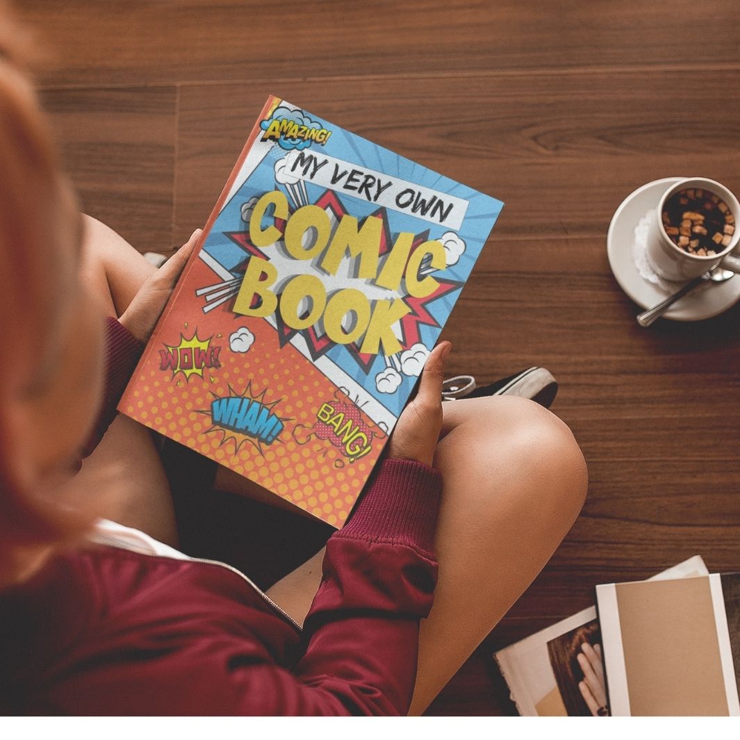 My Very Own Comic Book | 8x5” x 11” book with 120 blank template pages