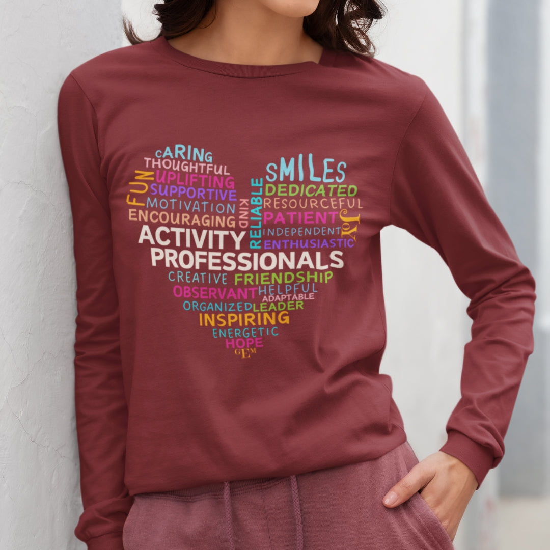 Long Shirt | Activity Professionals Traits in Heart Shape