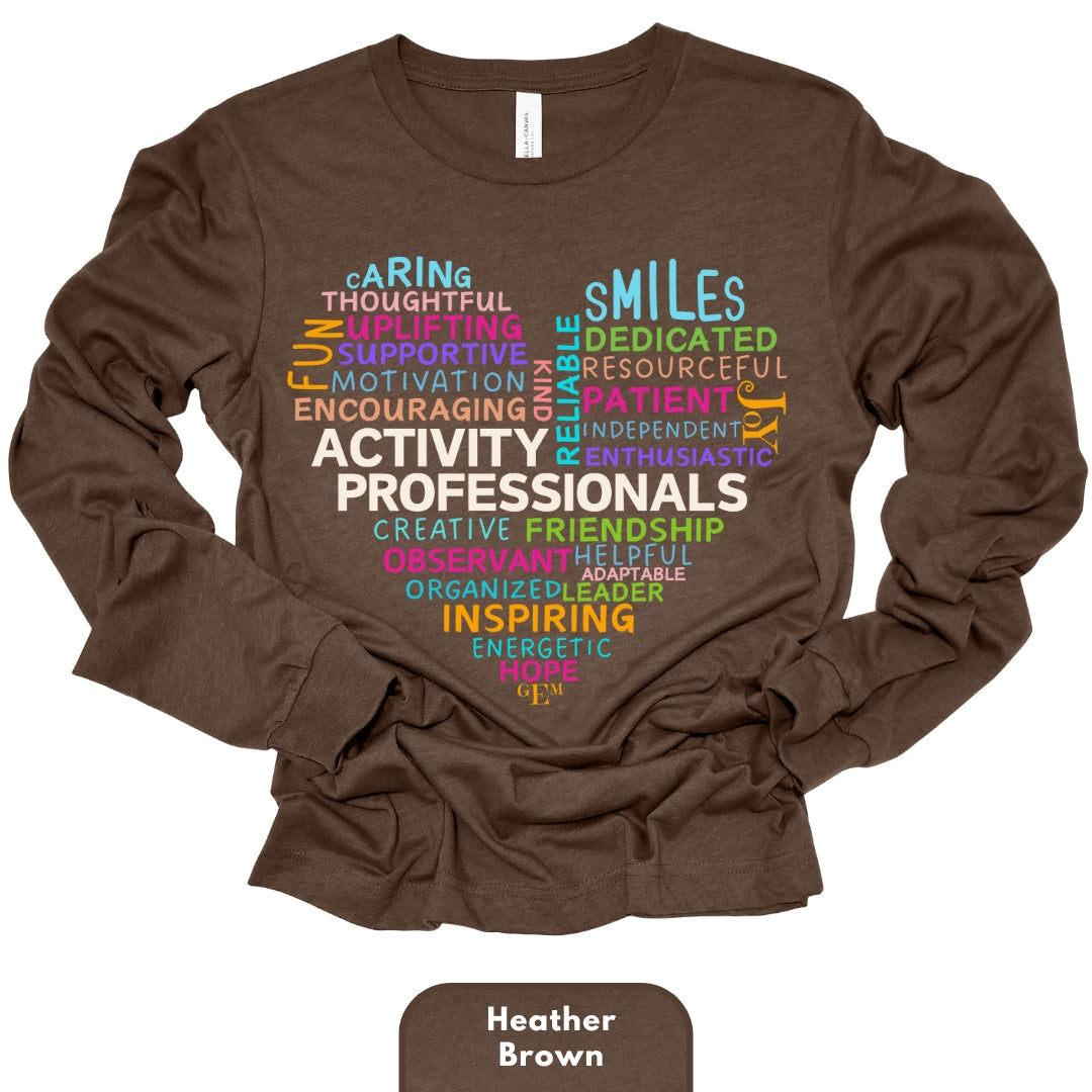 Long Shirt | Activity Professionals Traits in Heart Shape