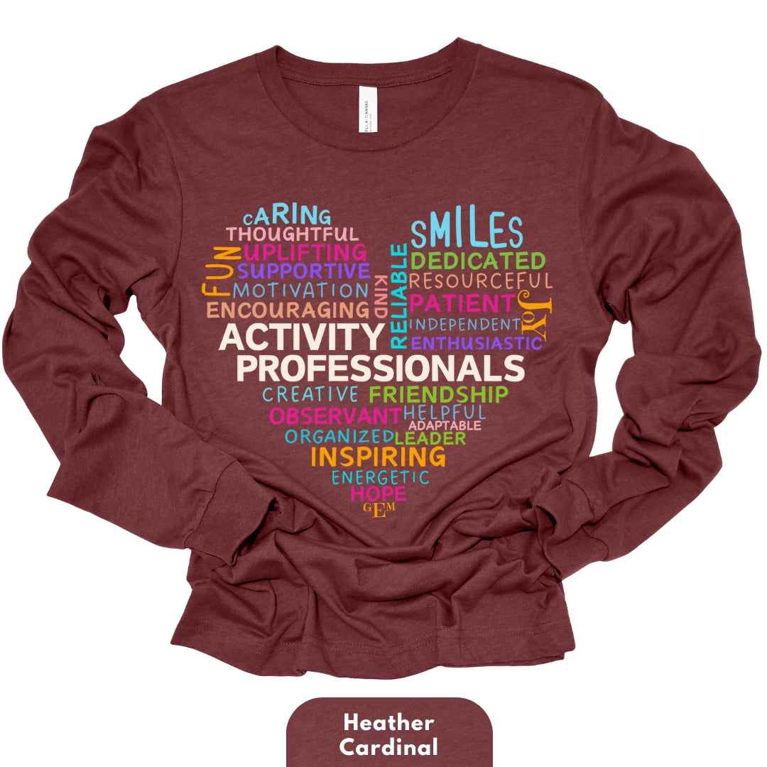 Long Shirt | Activity Professionals Traits in Heart Shape