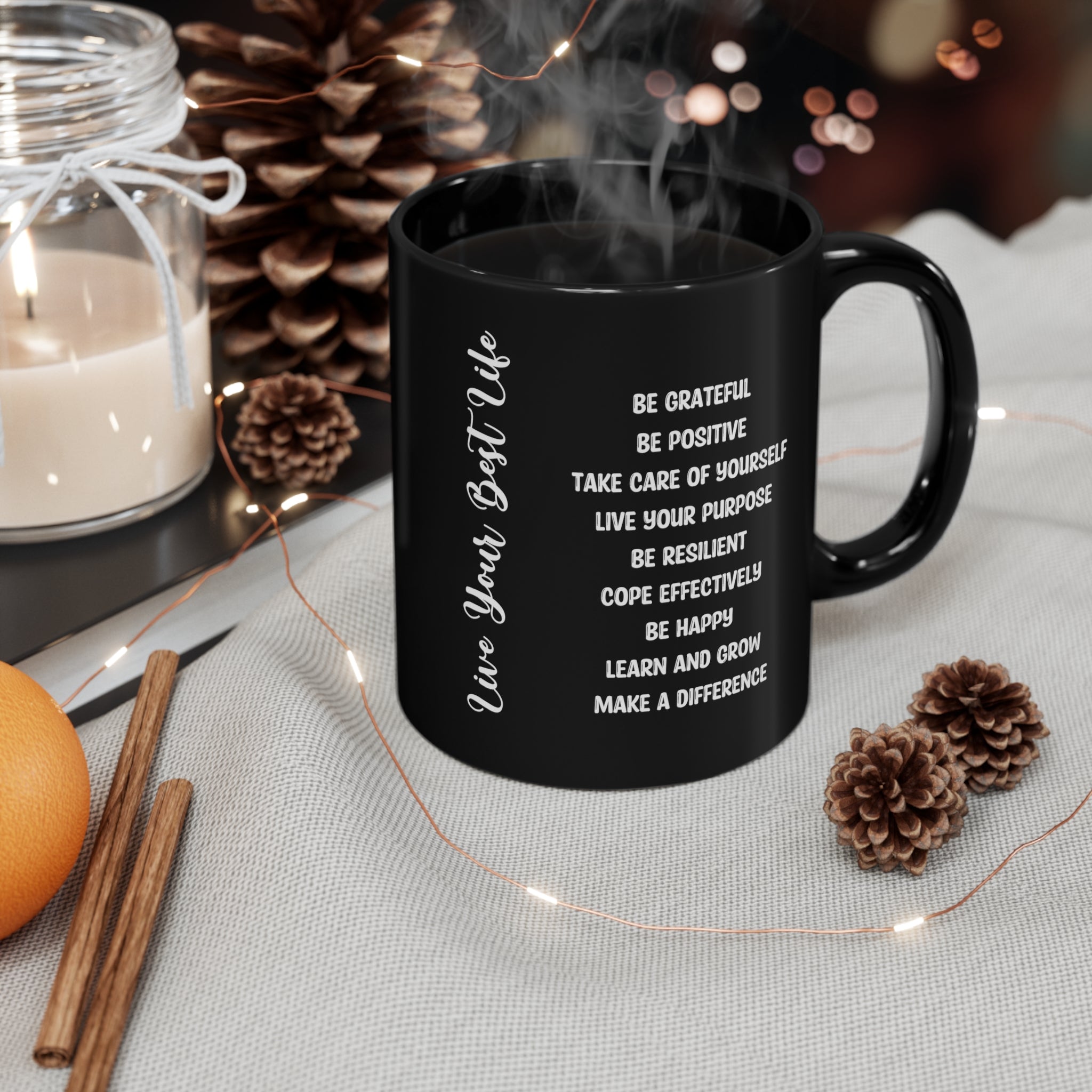 Live Your Best Life 11oz Black Mug