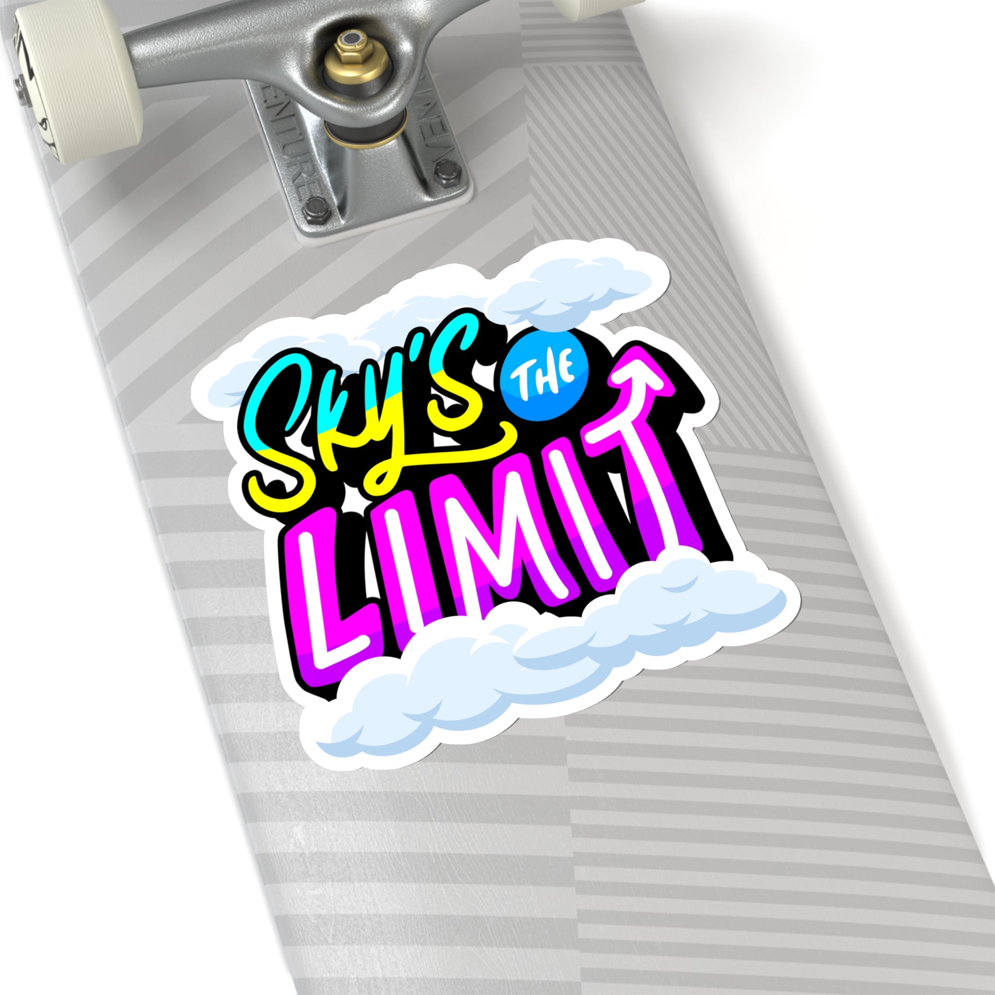 “Sky’s The Limit ” Sticker with Transparent Border