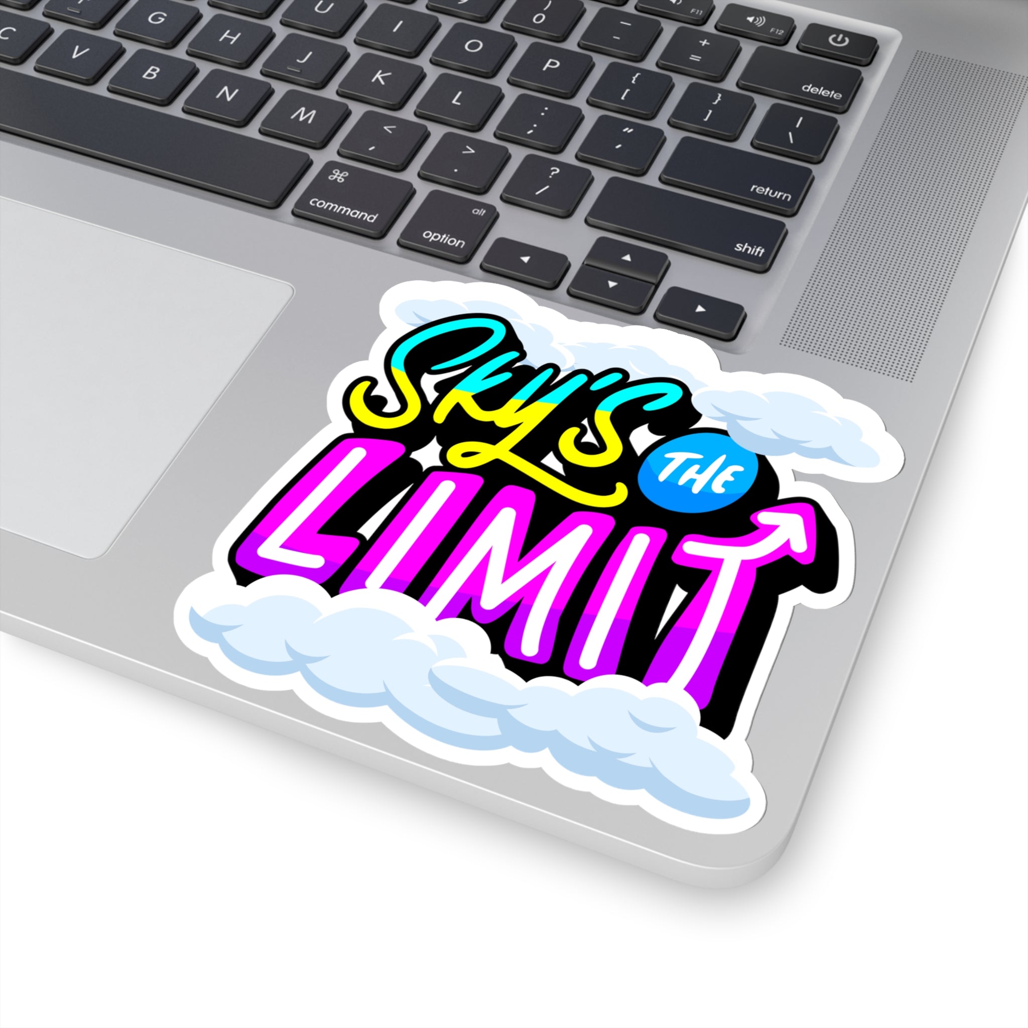 “Sky’s The Limit ” Sticker with Transparent Border