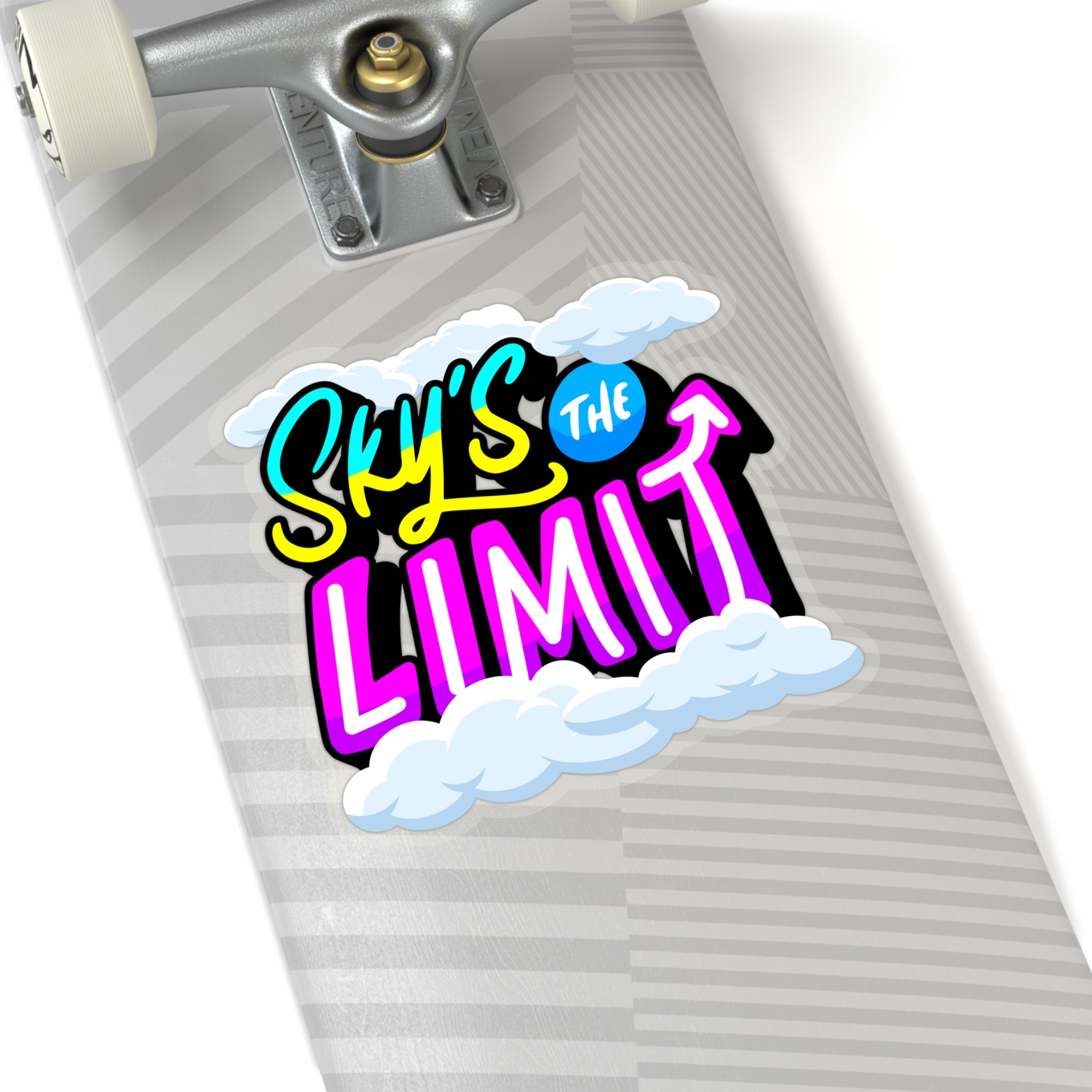 “Sky’s The Limit ” Sticker with Transparent Border