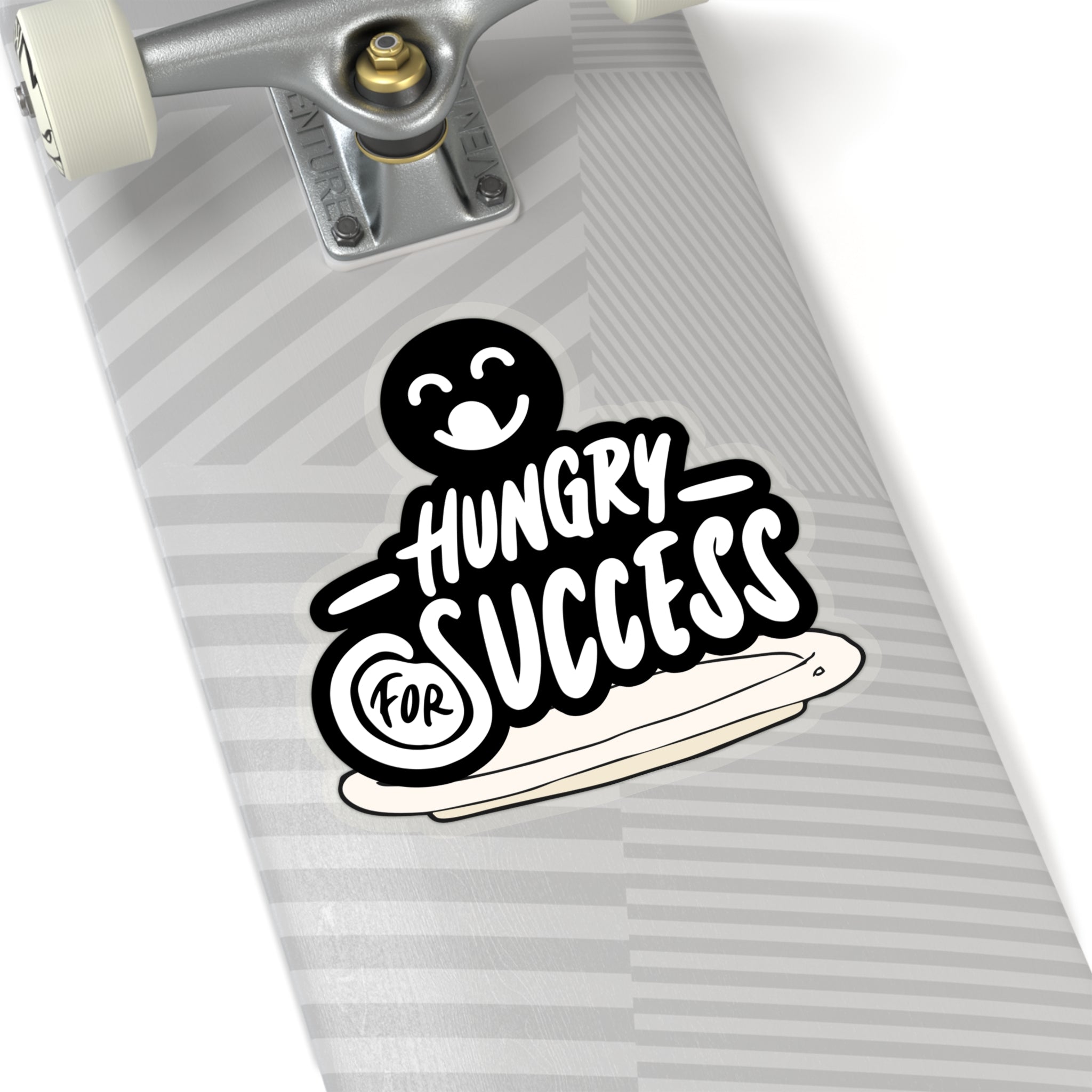 “Hungry for Success” Sticker with Transparent Border