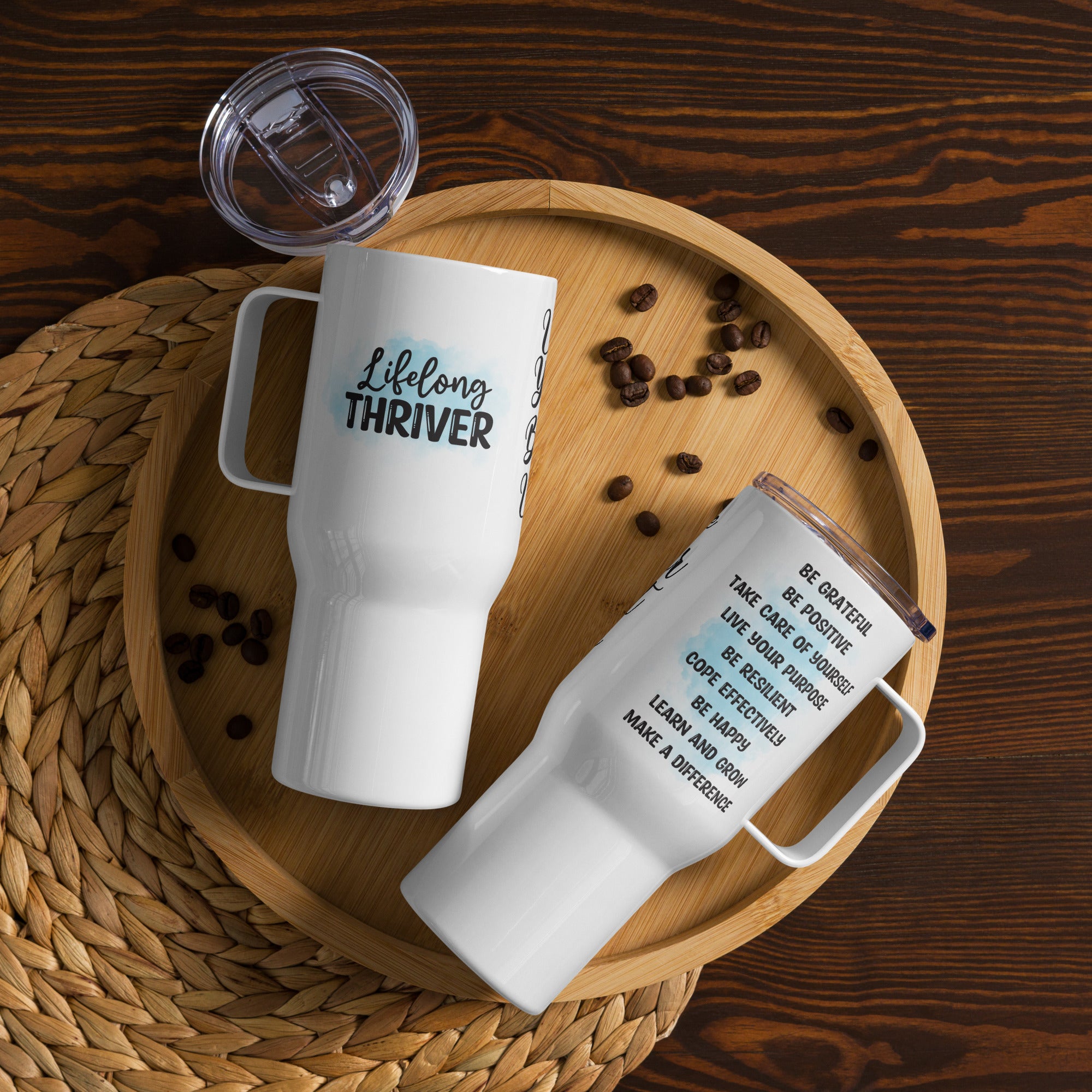 Reusable Coffee Travel Mug for Travelers (Travellers), Life is Short and  the World is Wide