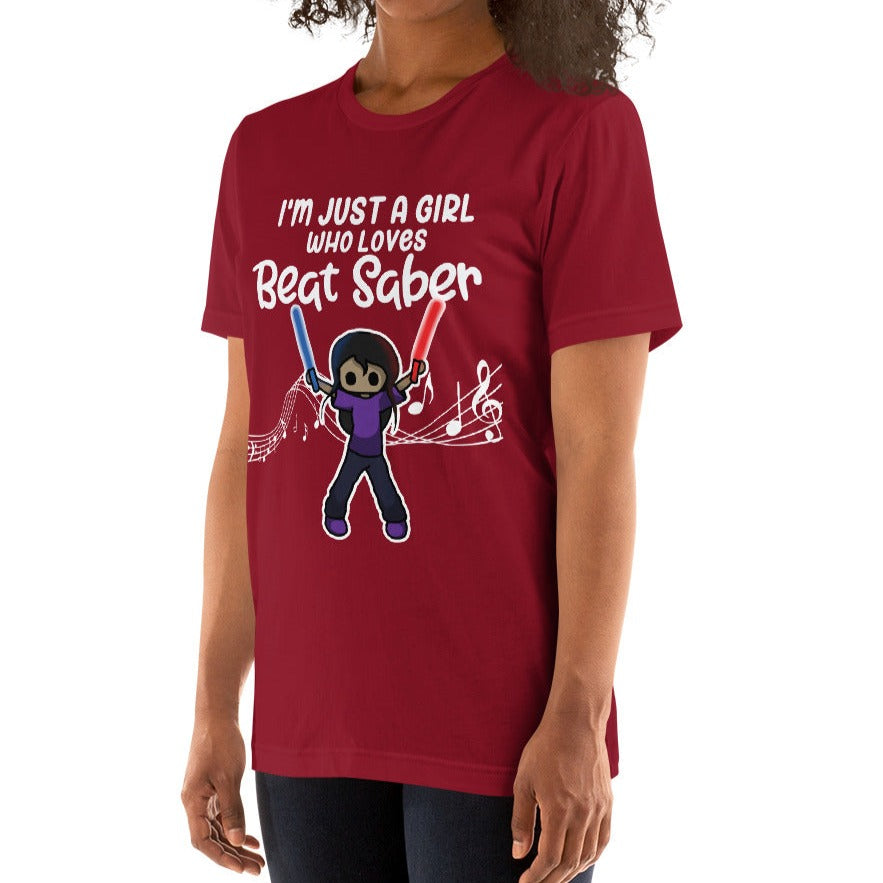 "I'm Just a Girl Who Loves Beat Saber" T-Shirt for Women