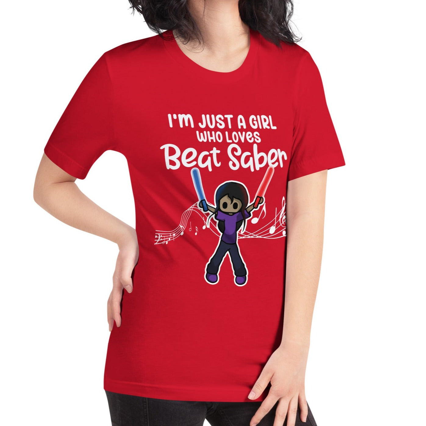 "I'm Just a Girl Who Loves Beat Saber" T-Shirt for Women