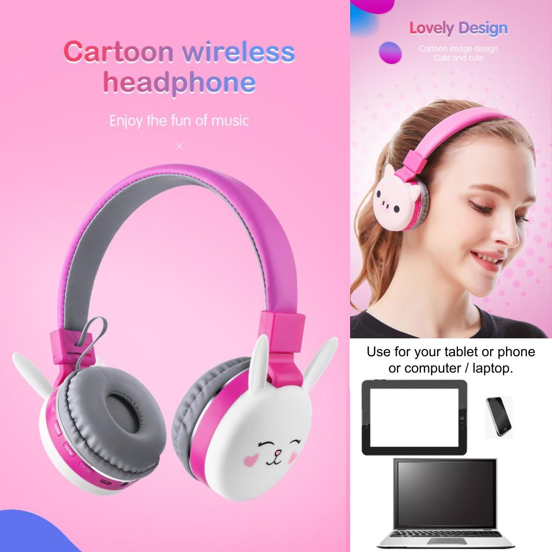 3D Heavy Duty Bluetooth Wireless or Wired Headset For Kids