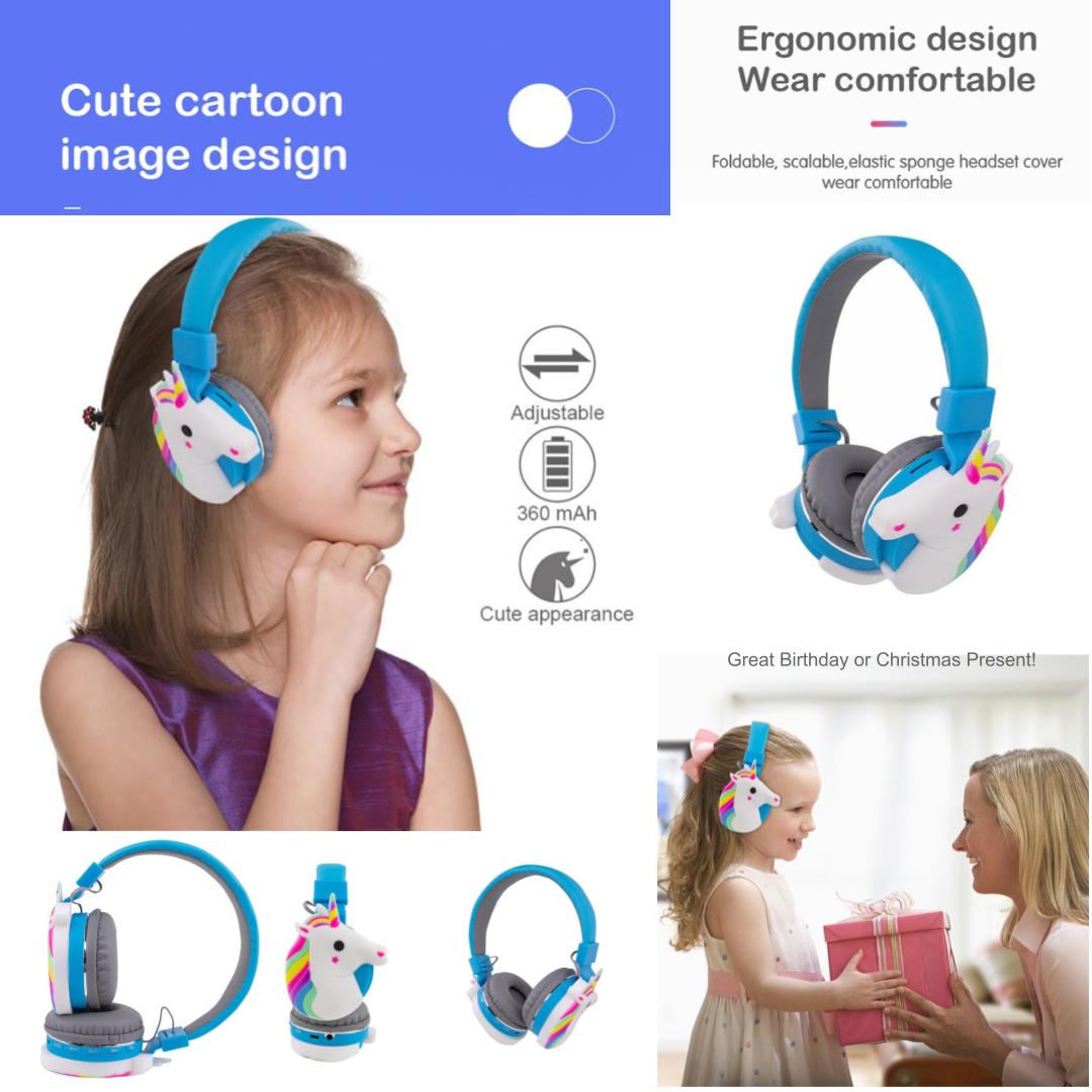 3D Heavy Duty Bluetooth Wireless or Wired Headset For Kids