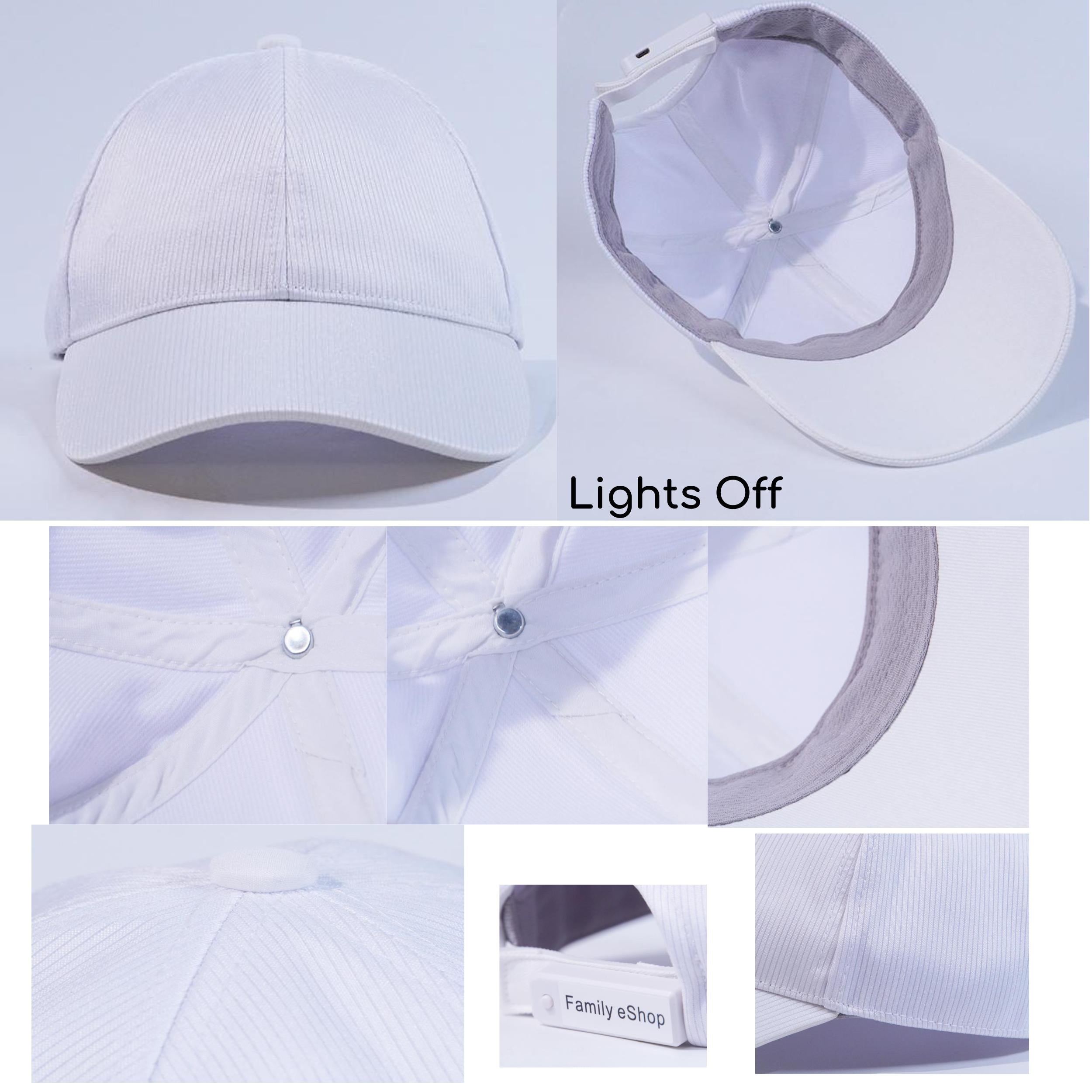 Fiber Optic Light Up Baseball Cap LED Hat with 7 Colorful Luminous